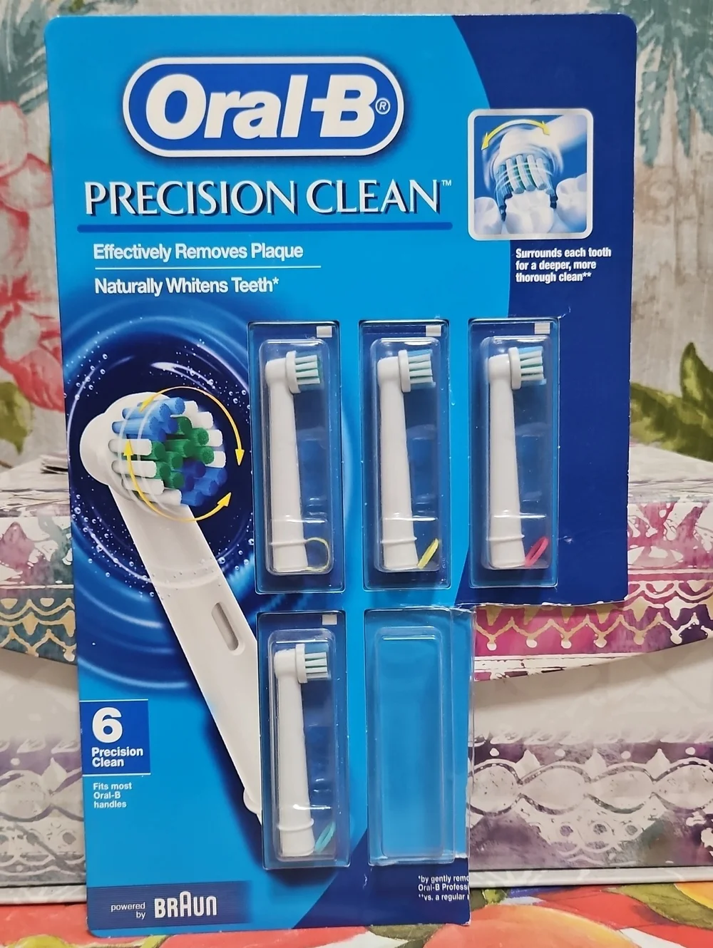Oral B Precision clean Electric Tooth Brush Heads. 4 NEW IN PACKAGE.  By BRAUN